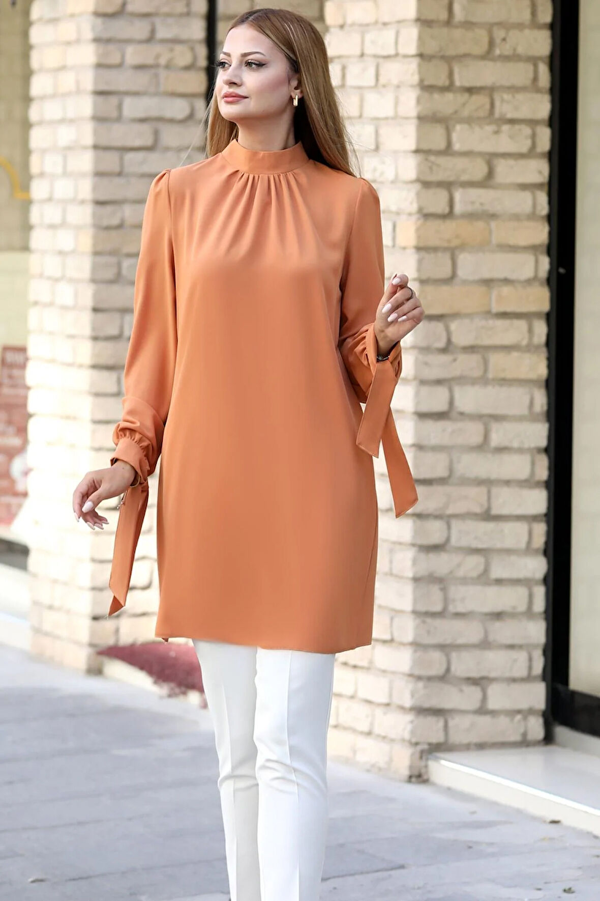 Esila Tesettür Tunik Camel