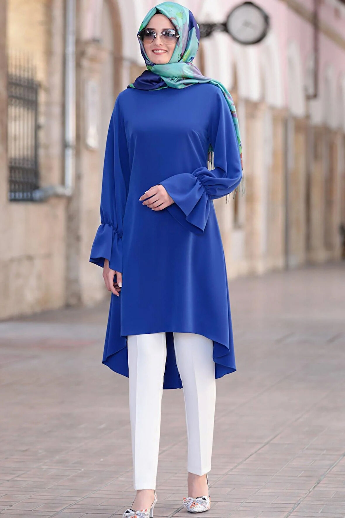 Eflin Tesettür Tunik Saks