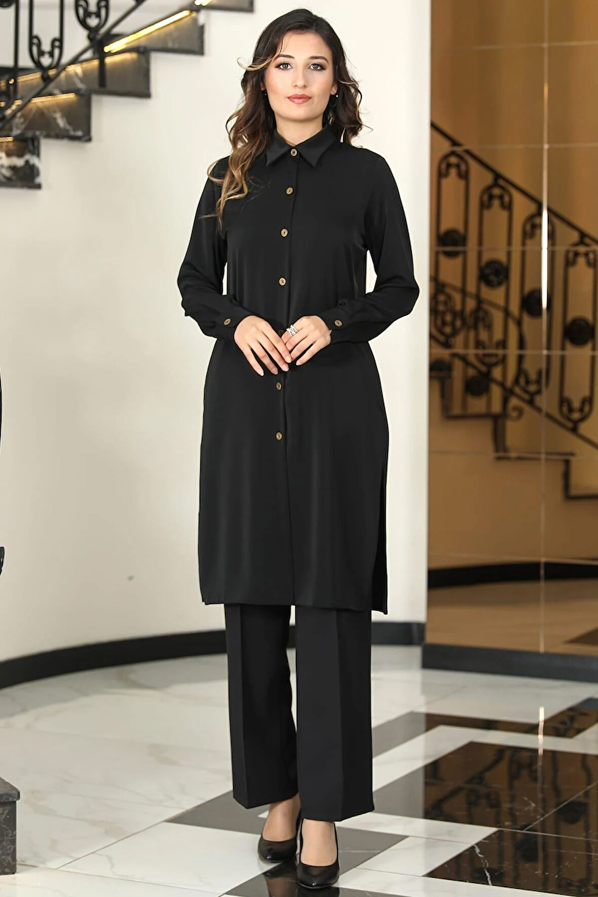 Asrın Tesettür Tunik Siyah