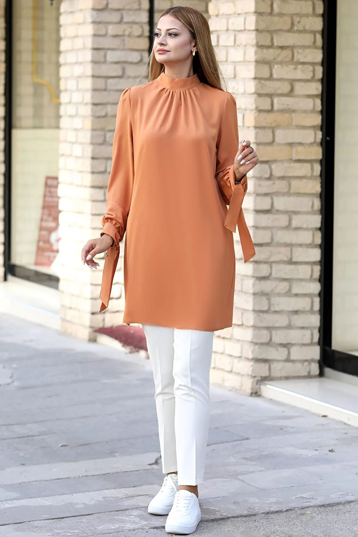 Esila Tesettür Takım Camel