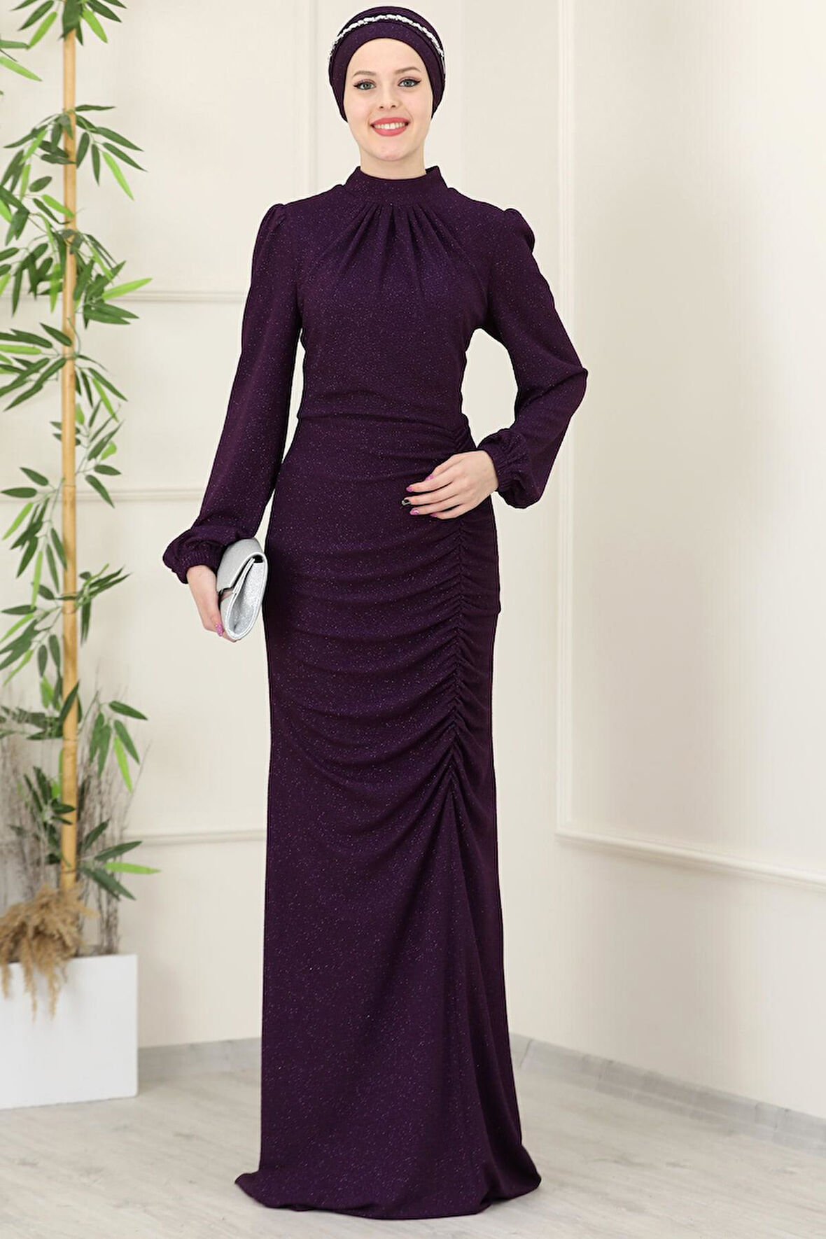 Rüya Tesettür Abiye Mürdüm