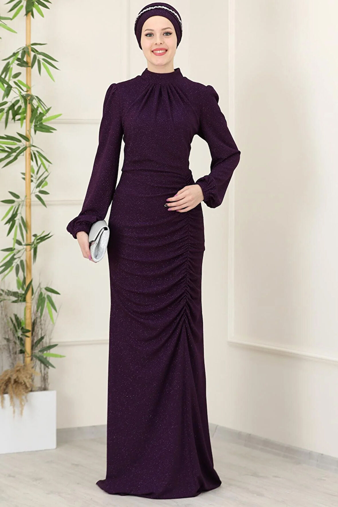 Rüya Tesettür Abiye Mürdüm