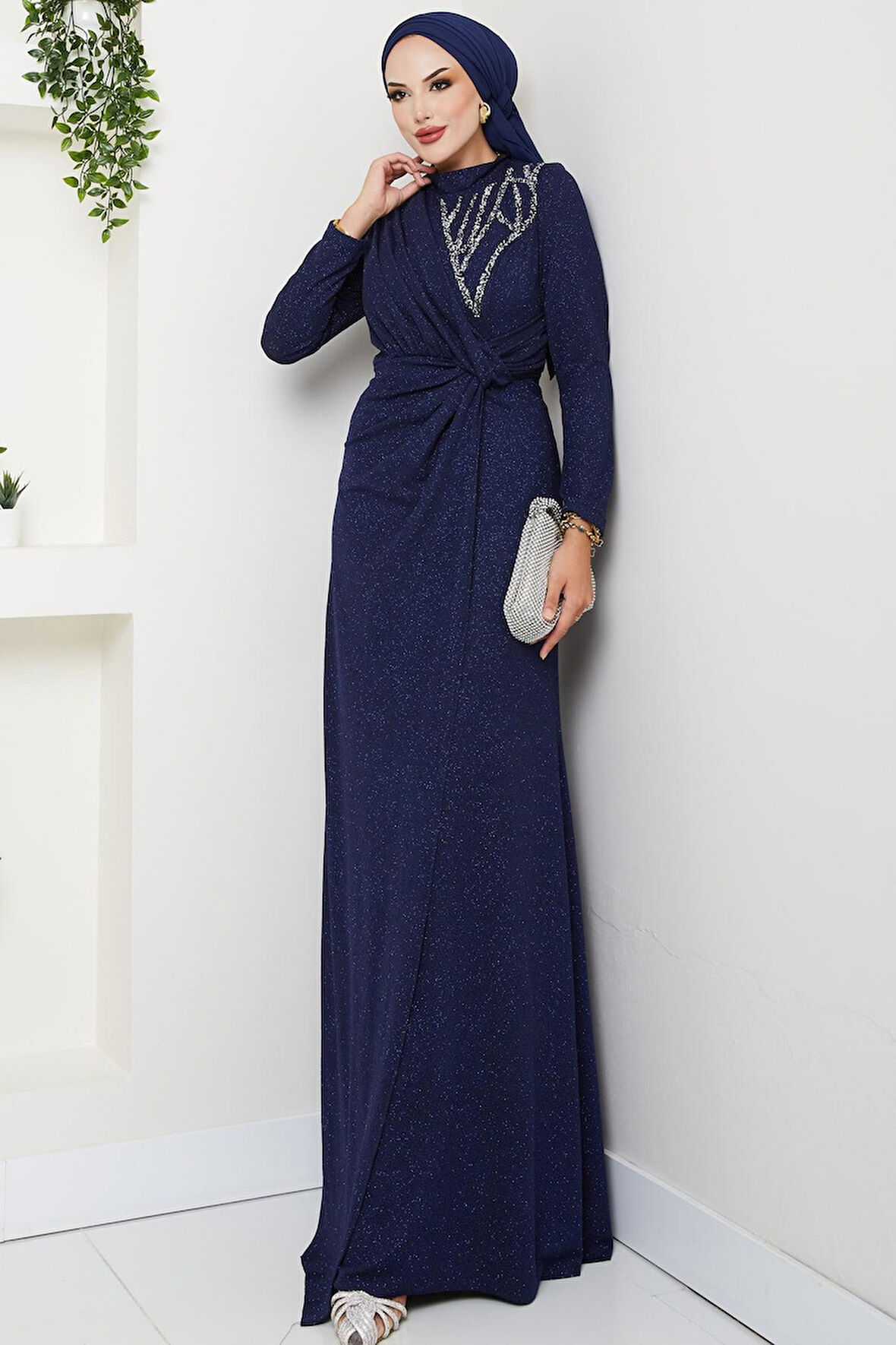Eylül Tesettür Abiye Lacivert