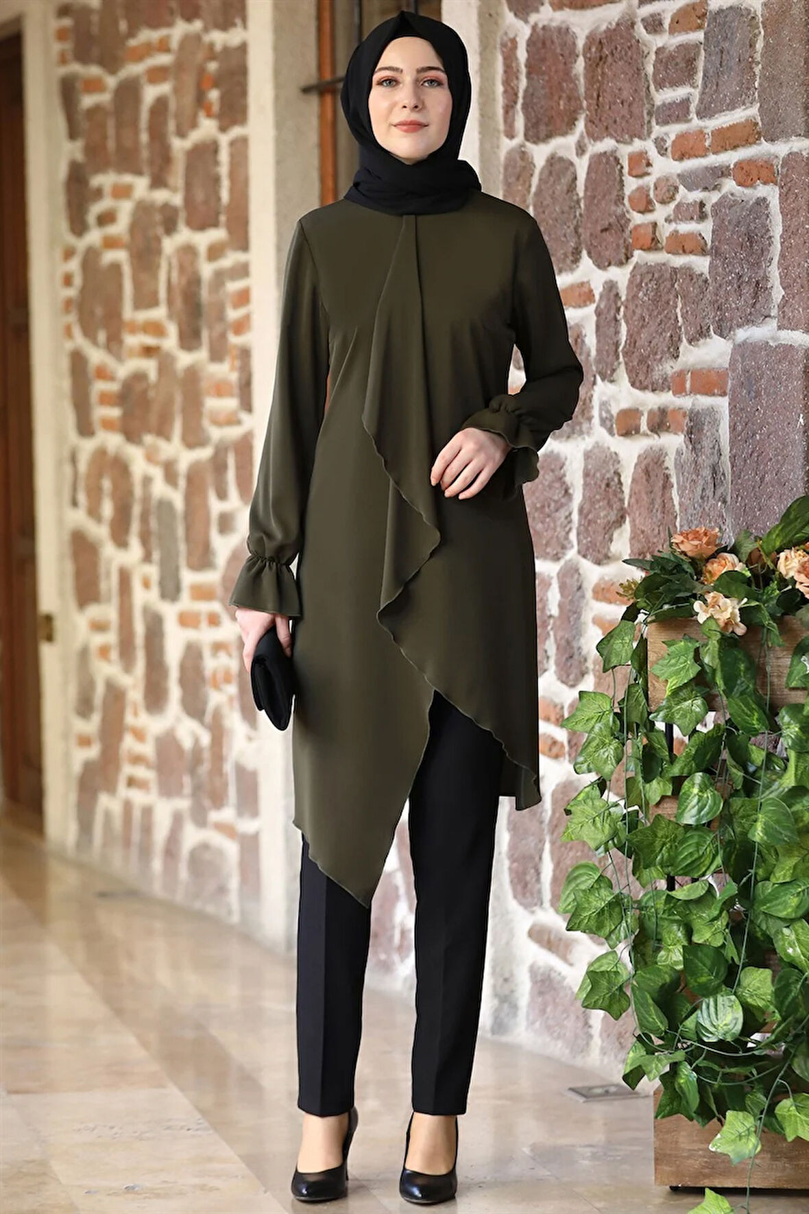 Nisa Tesettür Takım Haki