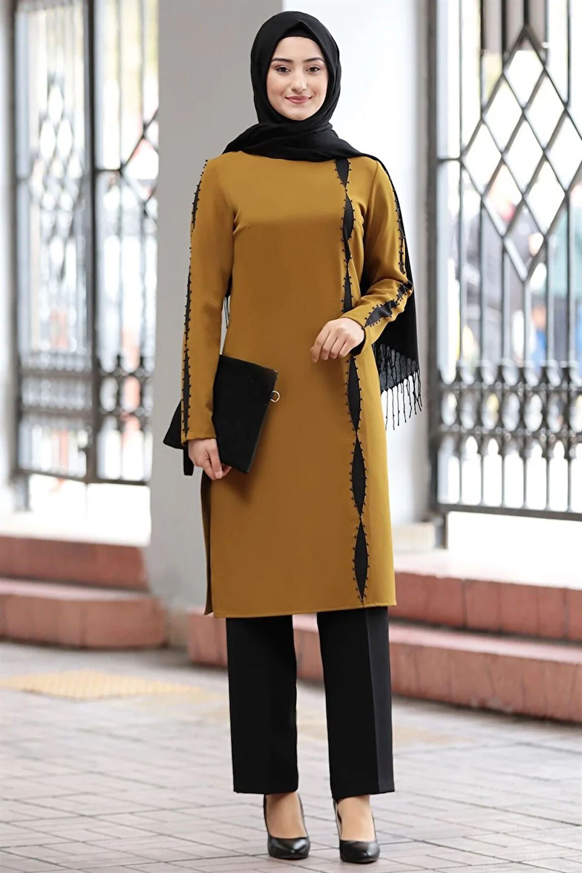 Elif Tesettür Takım Yağ Yeşili