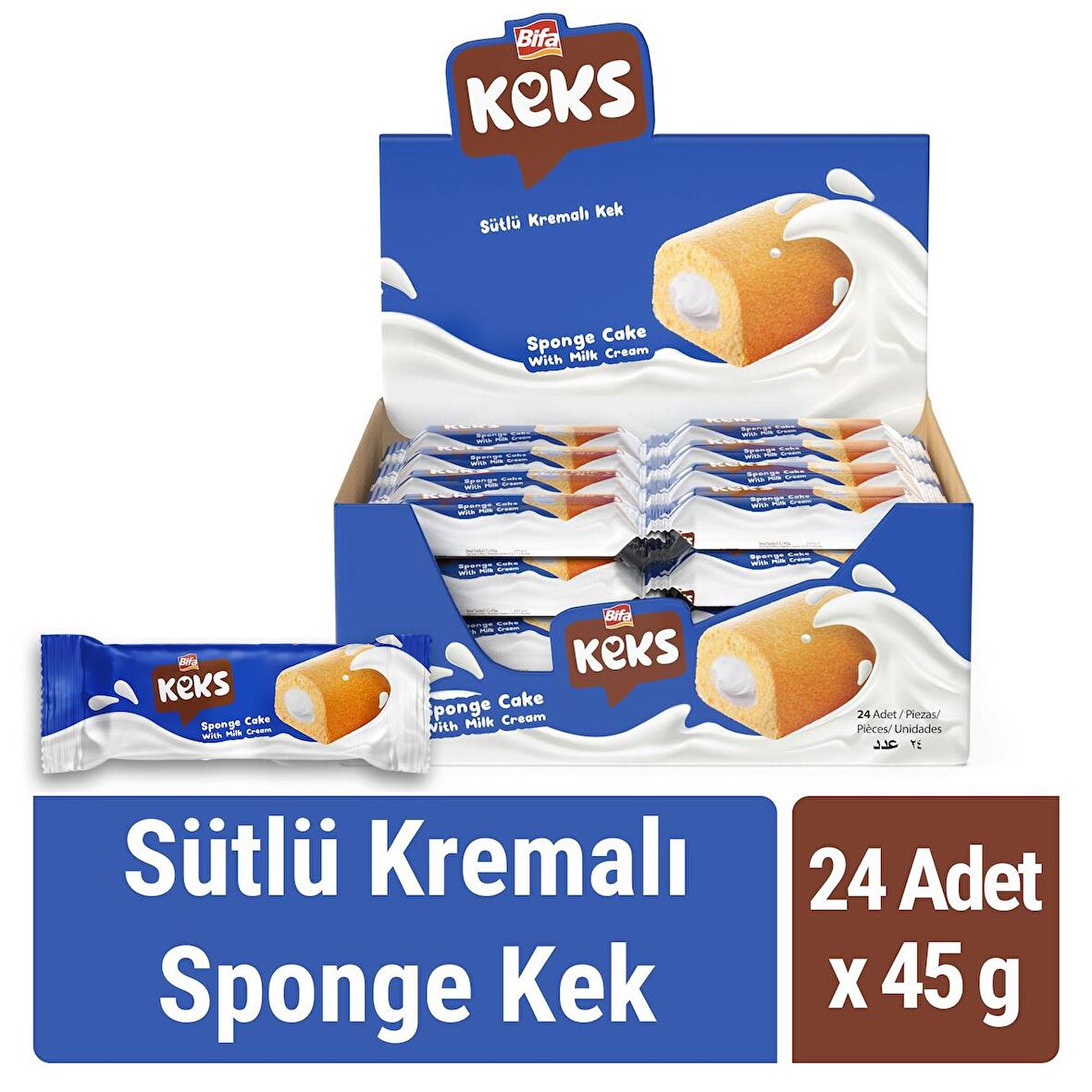 Bifa Keks Sponge Kek 45 gr x 24 adet