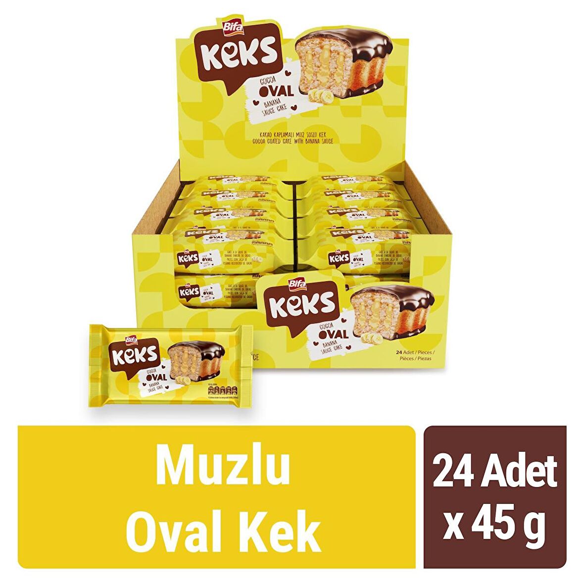 Bifa Keks Oval Kek Muzlu 45 gr x 24 Adet