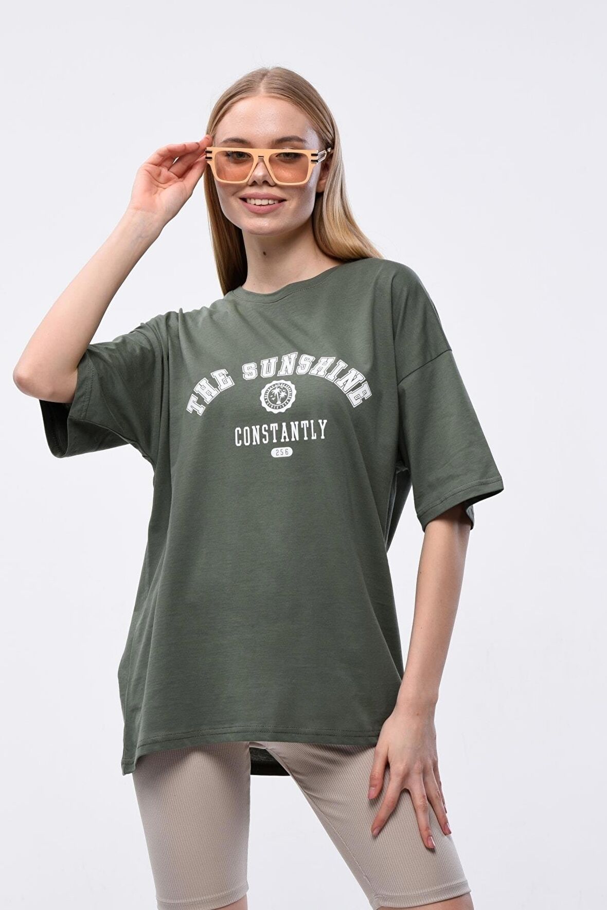 Kadın The Sunshine Baskılı Oversize T-shirt