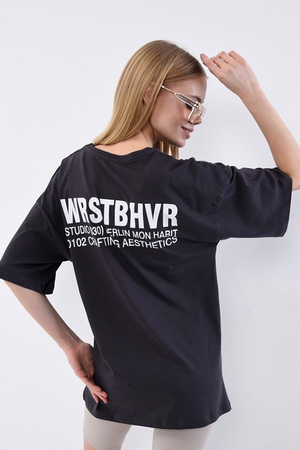 Kadın Wrstbhvr Studio Baskılı Oversize T-shirt