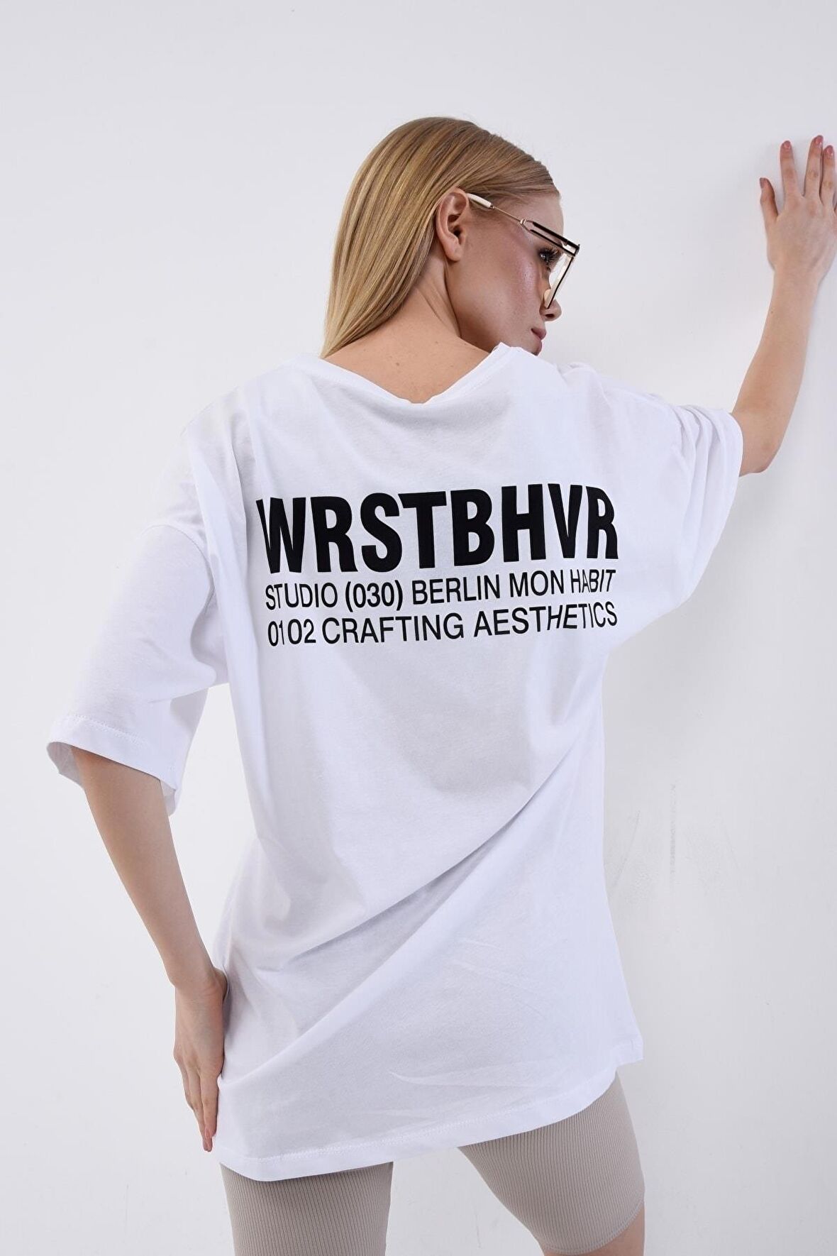 Kadın Wrstbhvr Studio Baskılı Oversize T-shirt