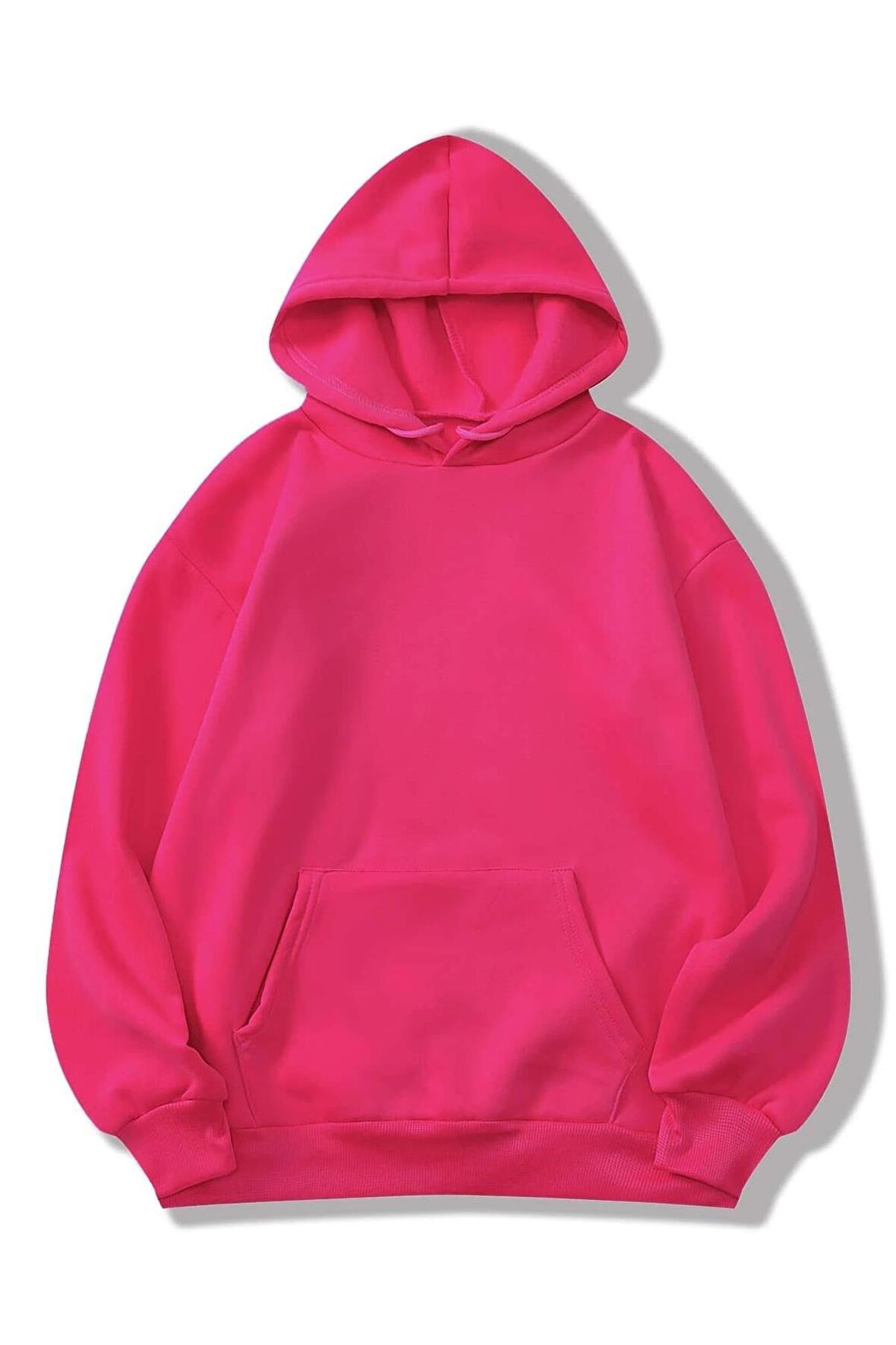 Unisex Basic Kapüşonlu Cepli Sweatshirt