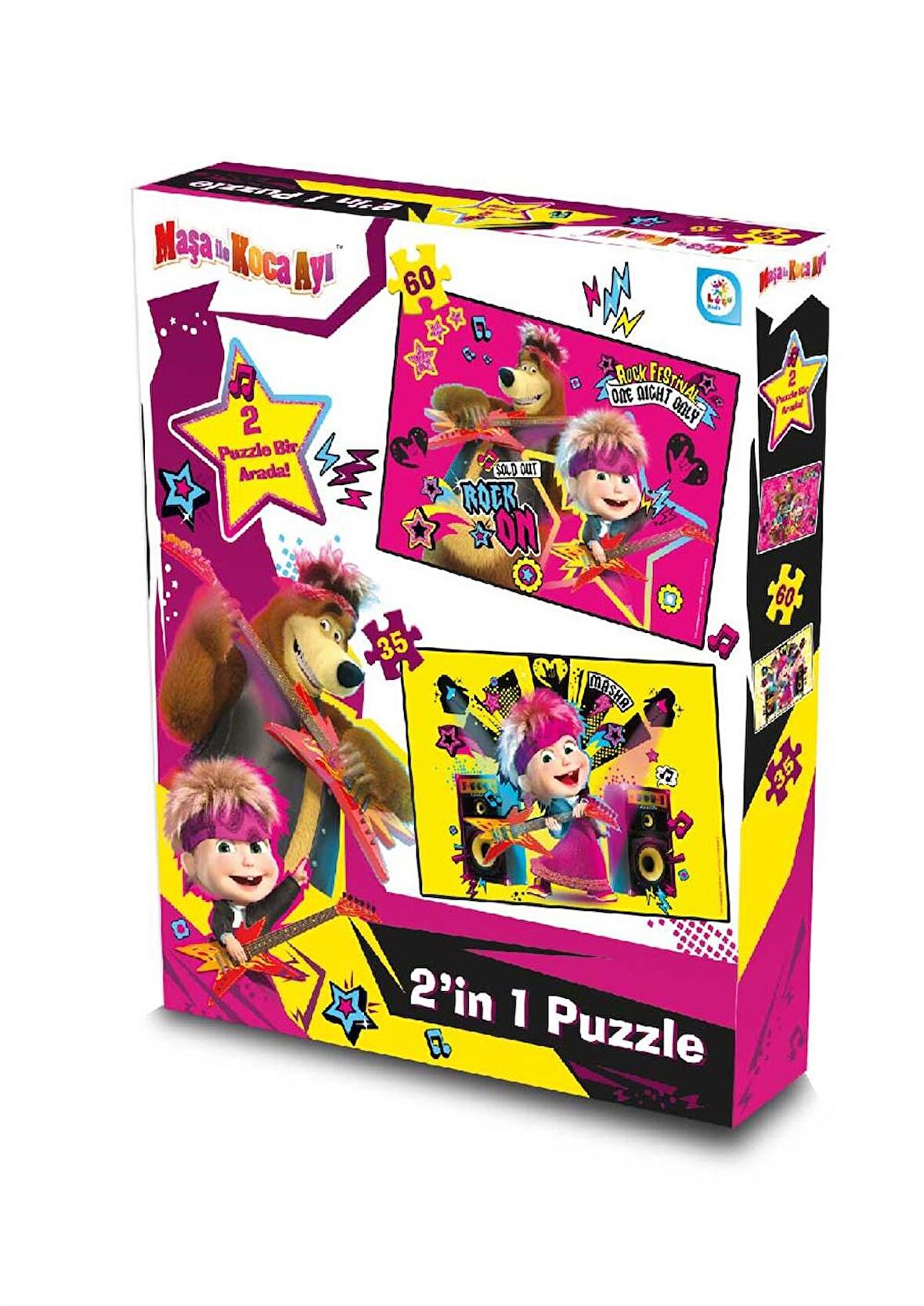 2 si 1 Arada 5+ Yaş Büyük Boy Puzzle 35 - 60 Parça