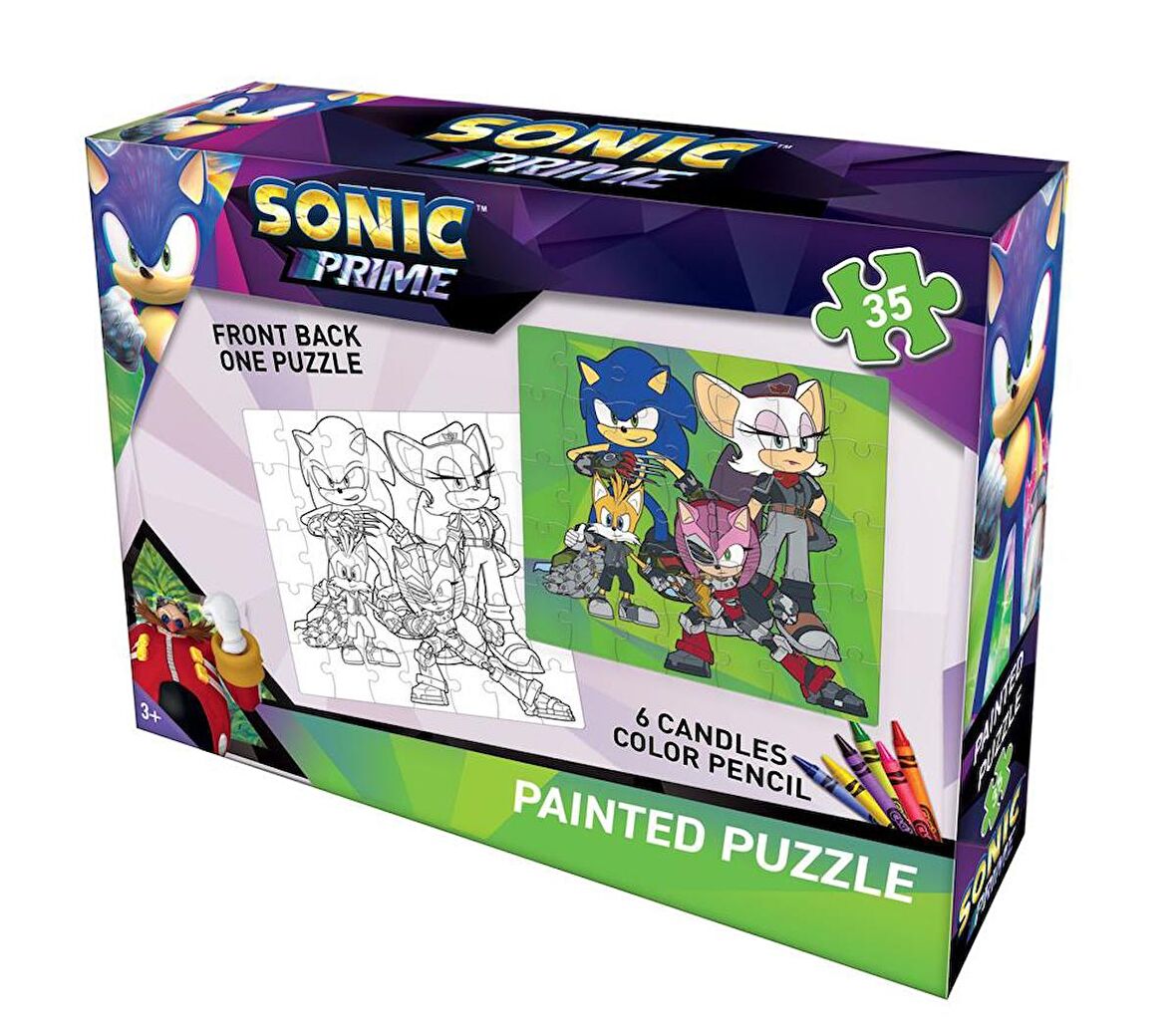 Sonic 3+ Yaş Büyük Boy Puzzle 35 Parça