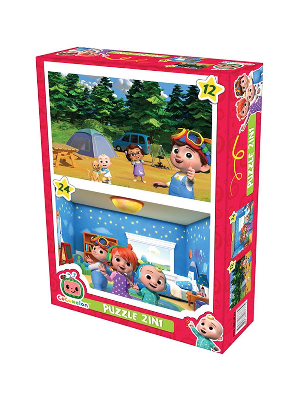 Cocomelon 2 In 1 3+ Yaş Büyük Boy Puzzle 12 - 24 Parça