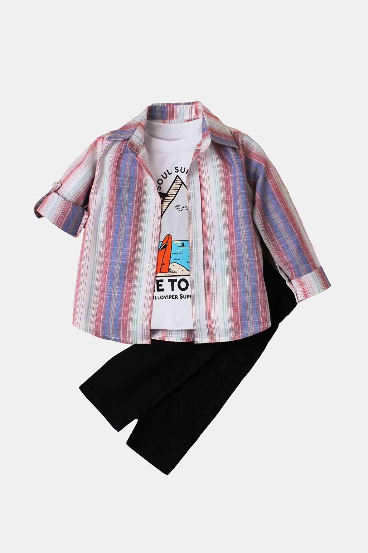 Erkek bebek gömlekli Alt Üst takım