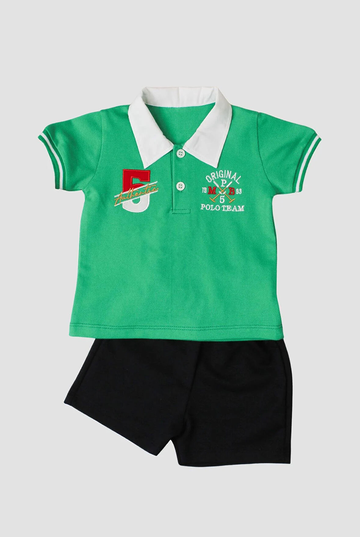 Original Polo Team Nakışlı Yaka Detaylı 2'li Alt Üst Takım