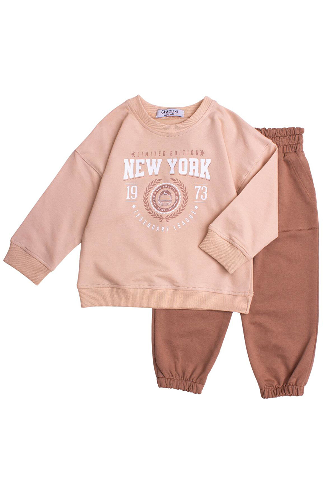 New York Baskılı Oversize  Alt Üst Bebek Çocuk Eşorfman Takımı