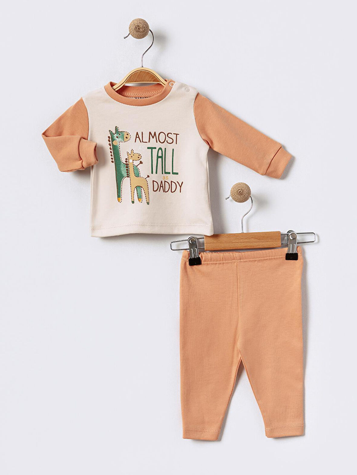 %100 Pamuklu  Yenidogan Unisex  Kiz Erkek Pamuk Desenli  2'li Bebek Pijama Takımı