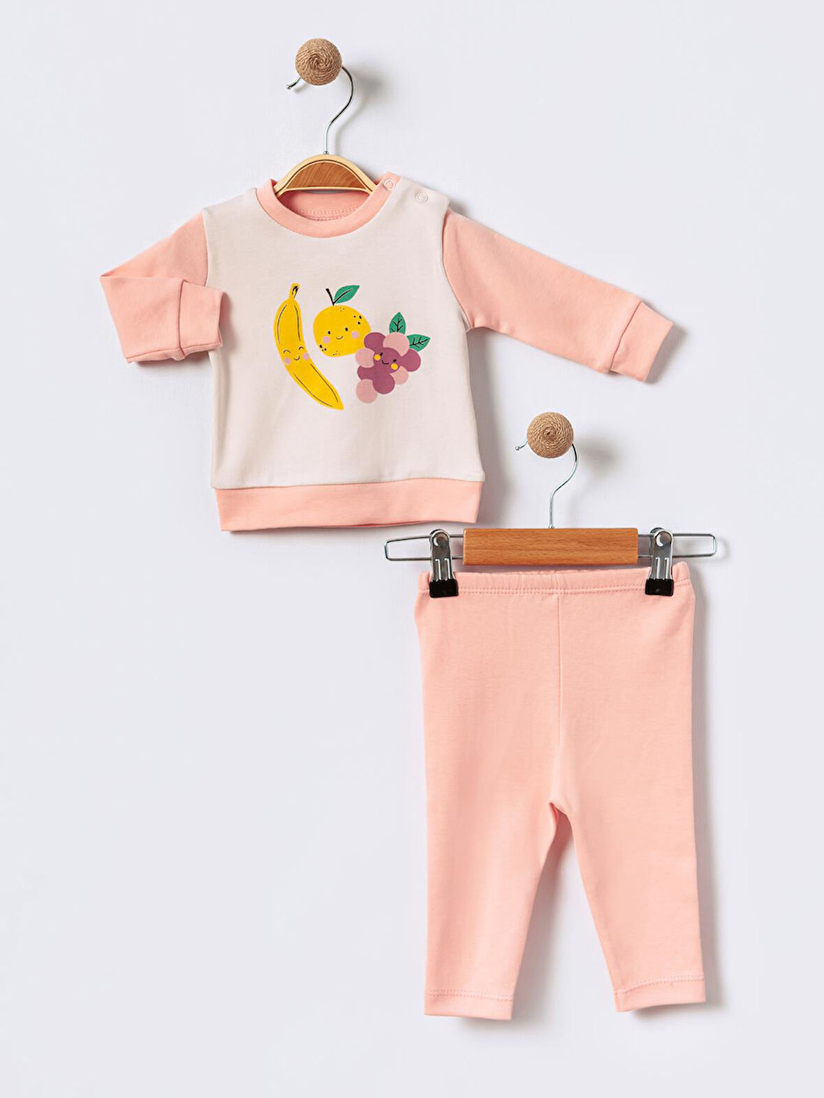 %100 Pamuklu  Yenidogan Unisex  Kiz Erkek Pamuk Desenli  2'li Bebek Pijama Takımı