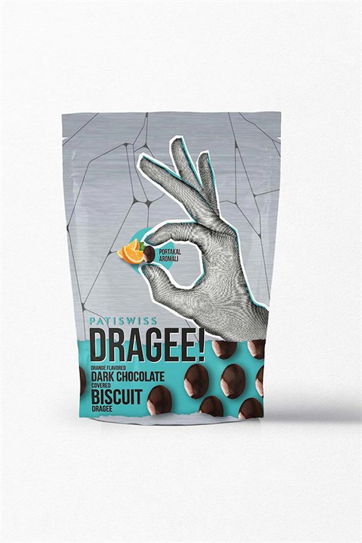 Portakal Aromalı Bitter Çikolatalı Bisküvi Draje 120 g