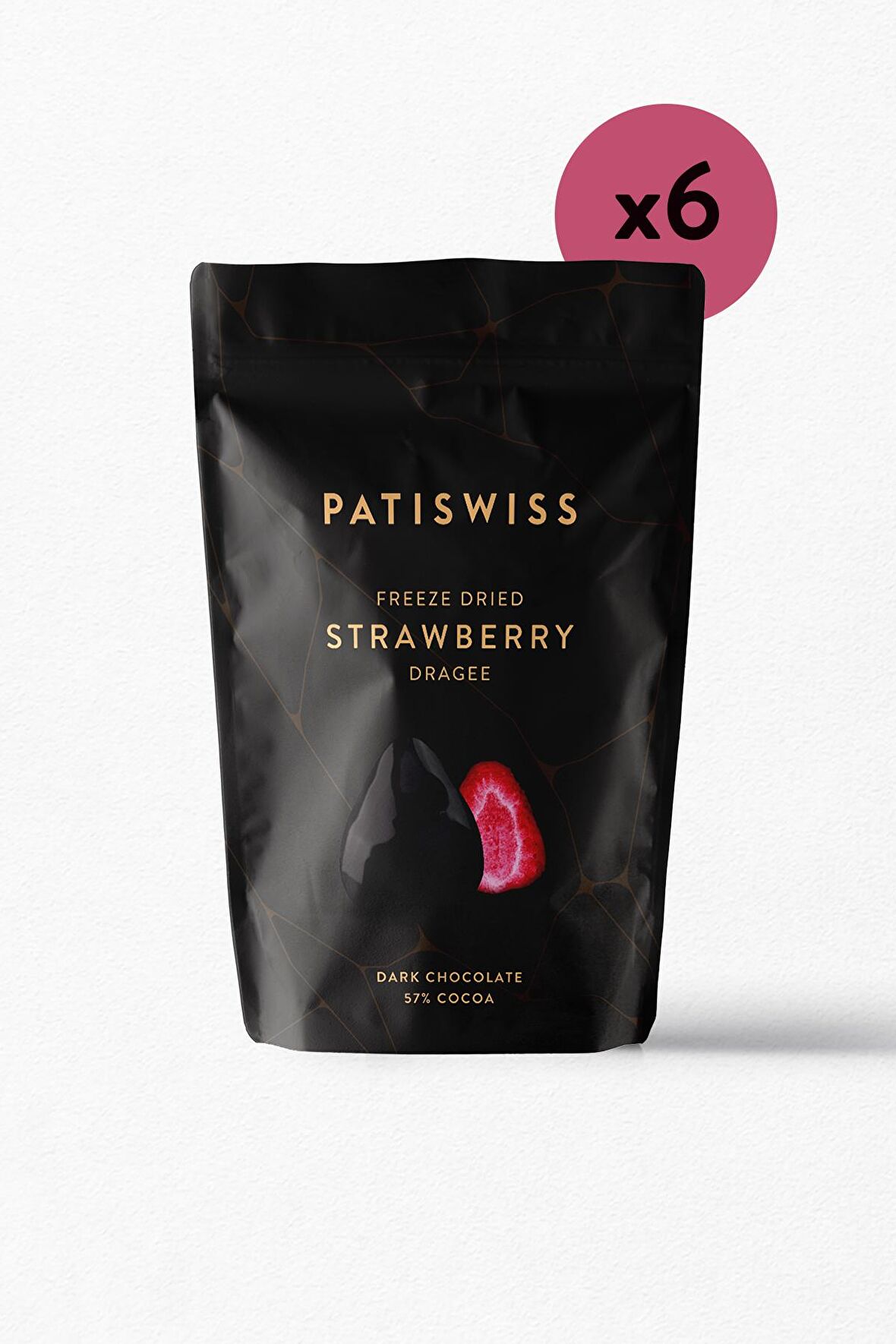 Bitter Çikolatalı Çilek Draje 80g x 6 adet 