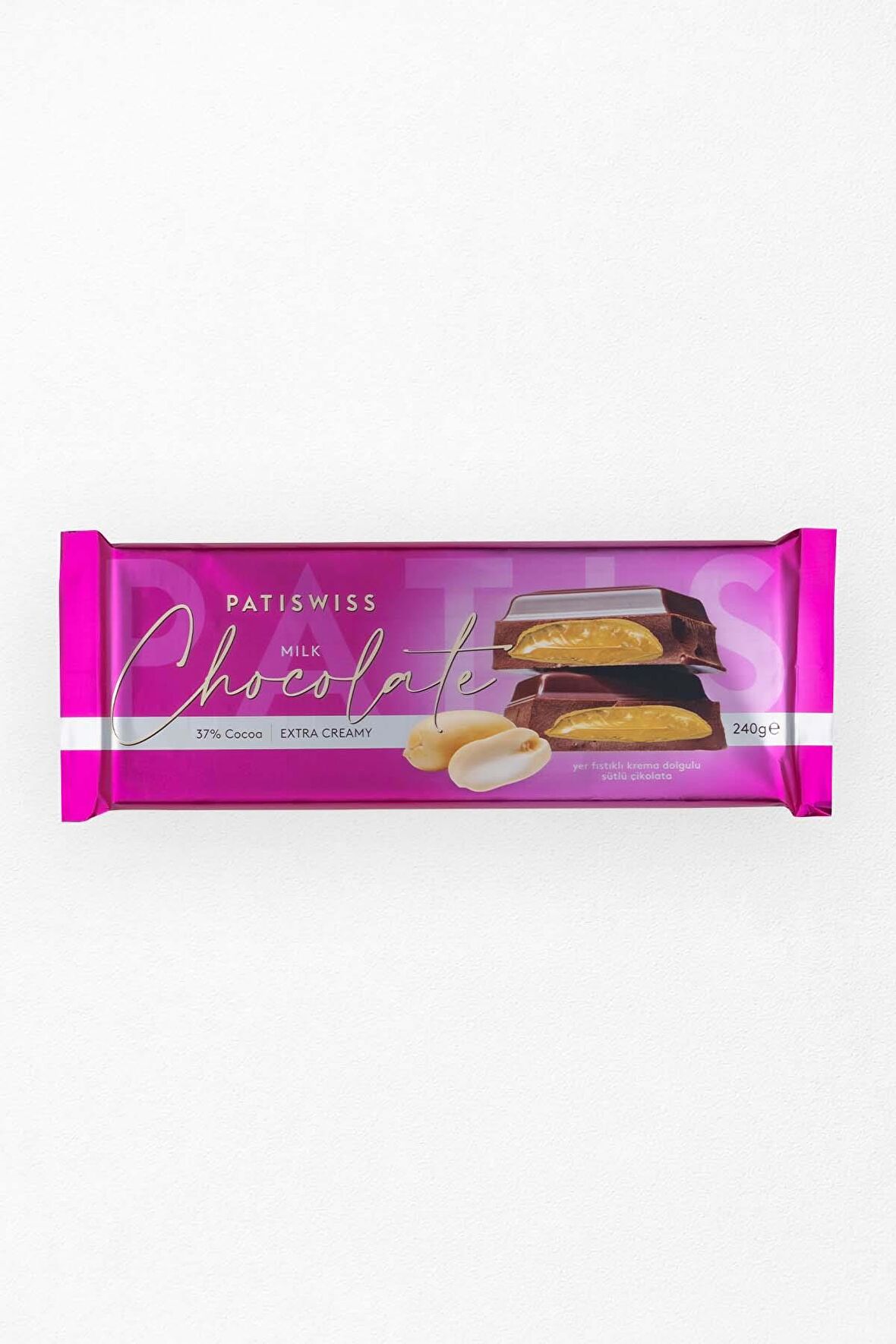 Yer Fıstıklı Krema Dolgulu Sütlü Çikolata 240g