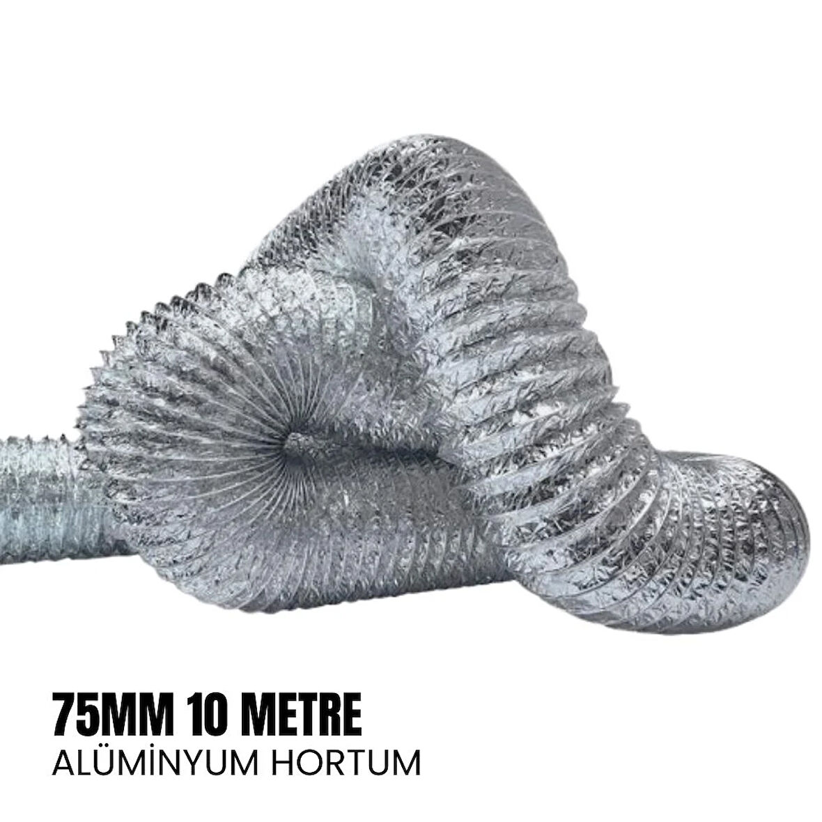 SHUIVAN Dizel Isıtıcı 75mm Flexible Hava Hortumu 10 Metre - Alüminyum