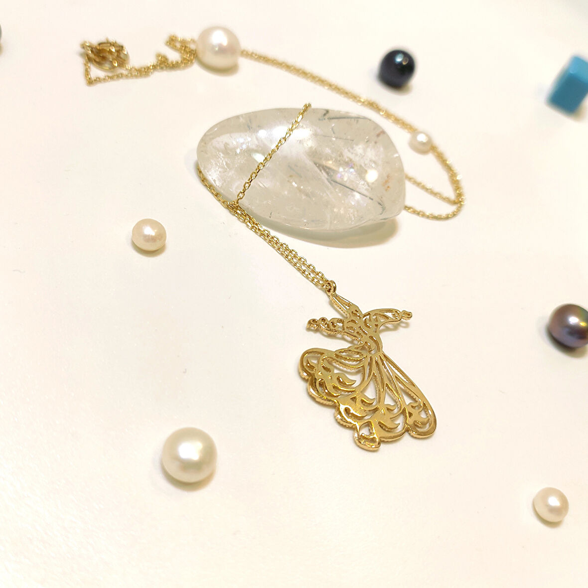 Semazen Kolye 14 Ayar Altın  HD VİDEOLU