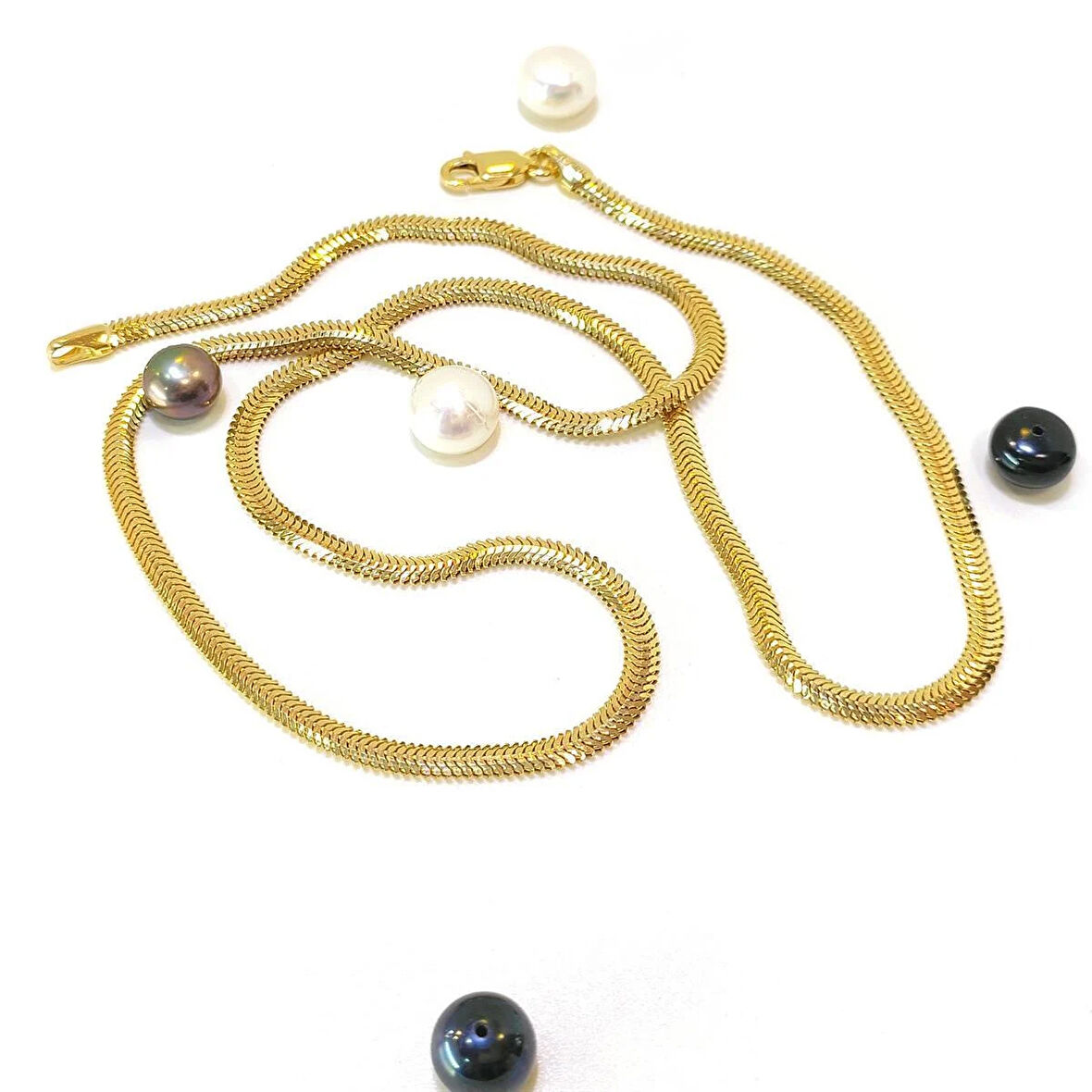 3mm 50cm Balık Sırtı Zincir Kolye 14 Ayar Altın HD VİDEOLU