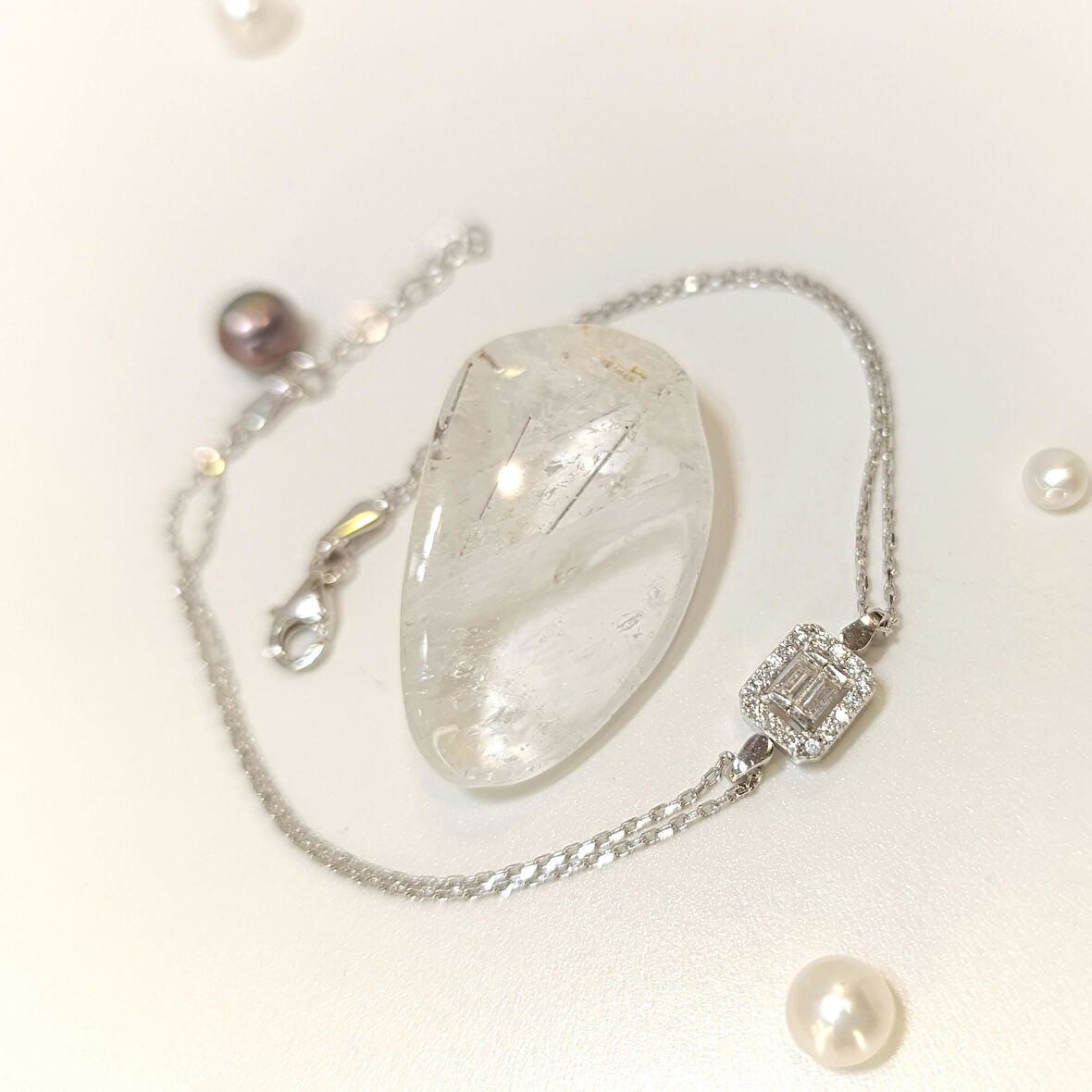 Baget Taşlı Bileklik Künye 14 Ayar Altın HD VİDEOLU