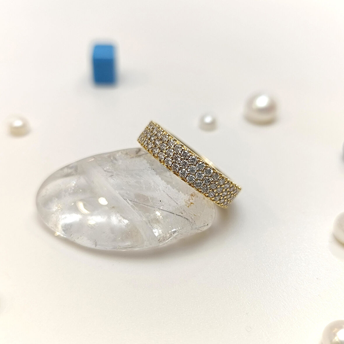 14 Ölçü Tam tur Taşlı Yüzük 14 Ayar Altın HD VİDEOLU