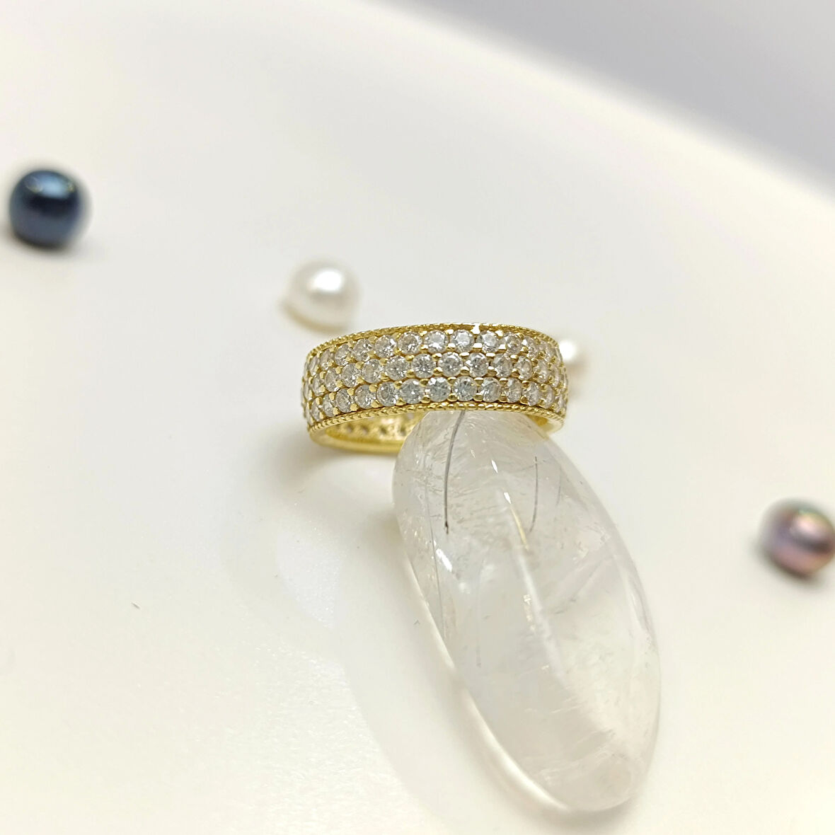 12 Ölçü Tam tur Taşlı Yüzük 14 Ayar Altın HD VİDEOLU