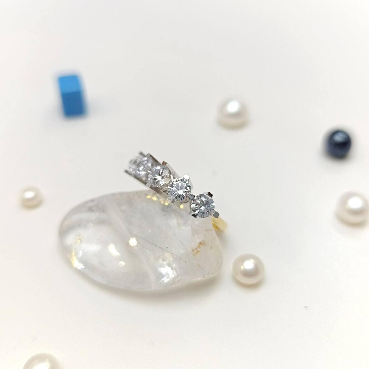 Beş Taş Yüzük 14 Ayar Altın HD VİDEOLU