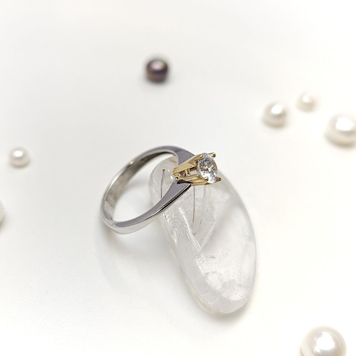 Tek Taş Yüzük 14 Ayar Altın HD VİDEOLU