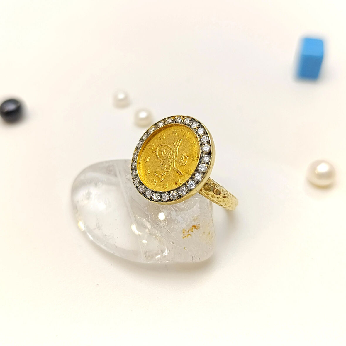 Otantik Tuğralı Yüzük 14 Ayar Altın HD VİDEOLU