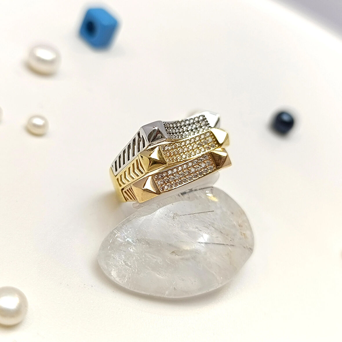 Taşlı Yüzük 14 Ayar Altın HD VİDEOLU