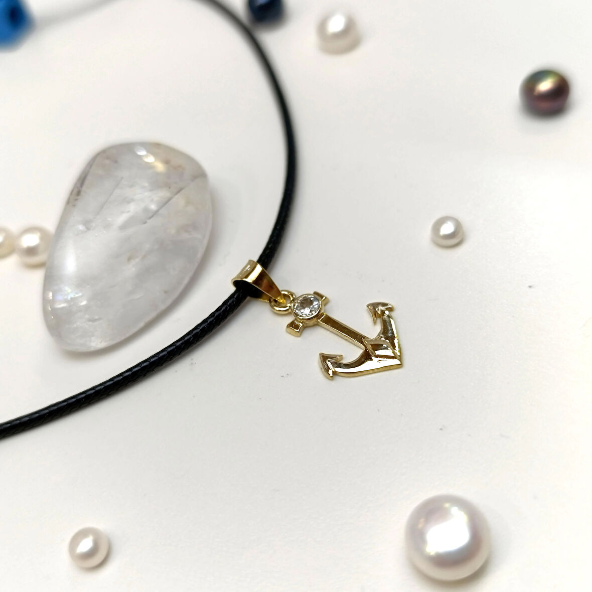 Gemi Çapası Kolye 14 Ayar Altın HD VİDEOLU