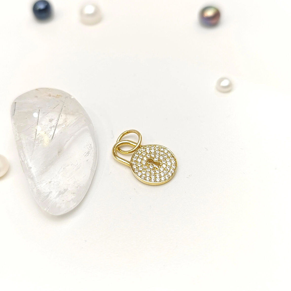 Asma Kilit Charm Kolye 14 Ayar Altın HD VİDEOLU