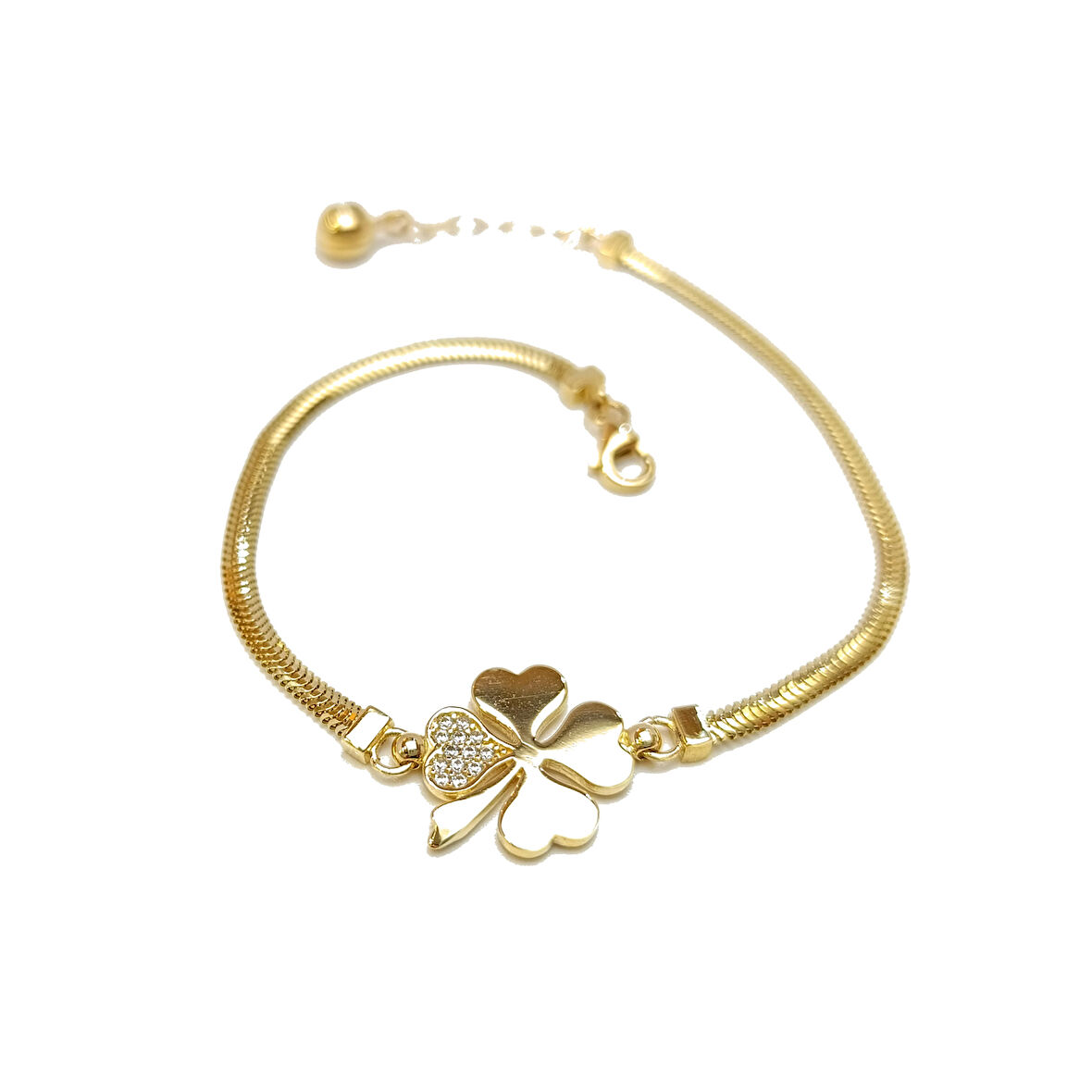 Yonca Bileklik Künye 14 Ayar Altın HD VİDEOLU