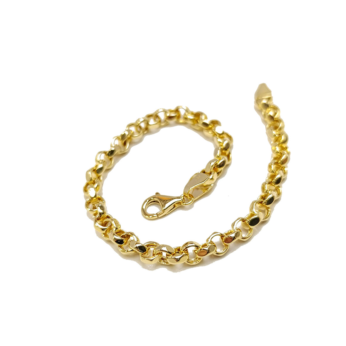 5.3mm Rolo Doç Zincir Bileklik Künye 14 Ayar Altın HD VİDEOLU