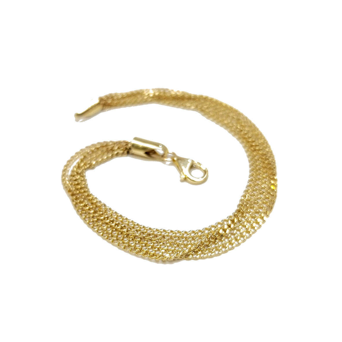 Beşli Gurmet Zincir Bileklik Künye 14 Ayar Altın HD VİDEOLU