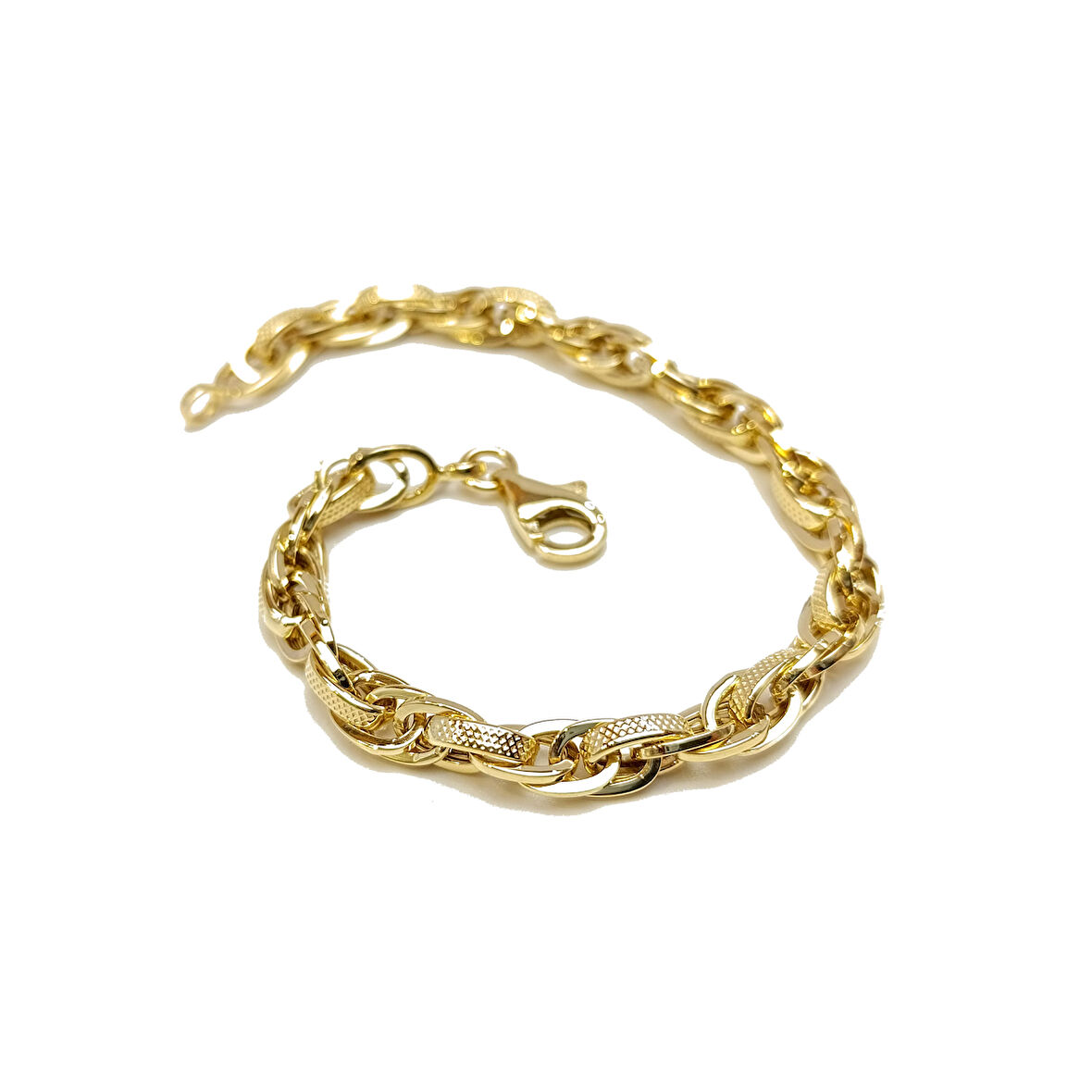 7mm Palamut Haloy Bileklik Künye 14 Ayar Altın HD VİDEOLU