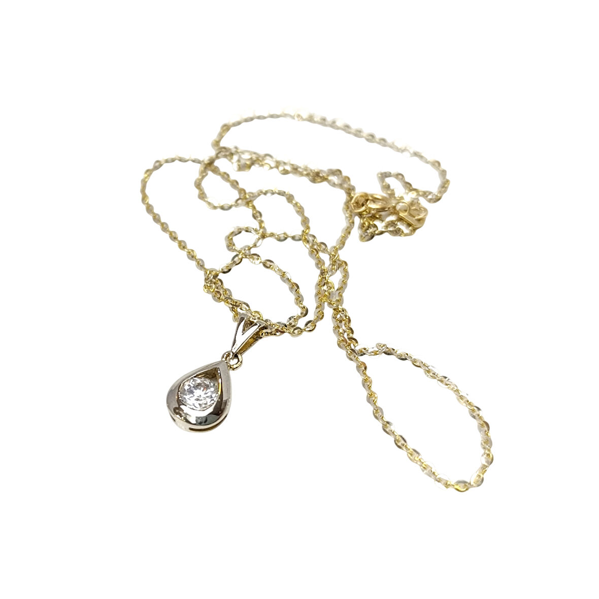 Tek Taş Kolye 14 Ayar Altın HD VİDEOLU