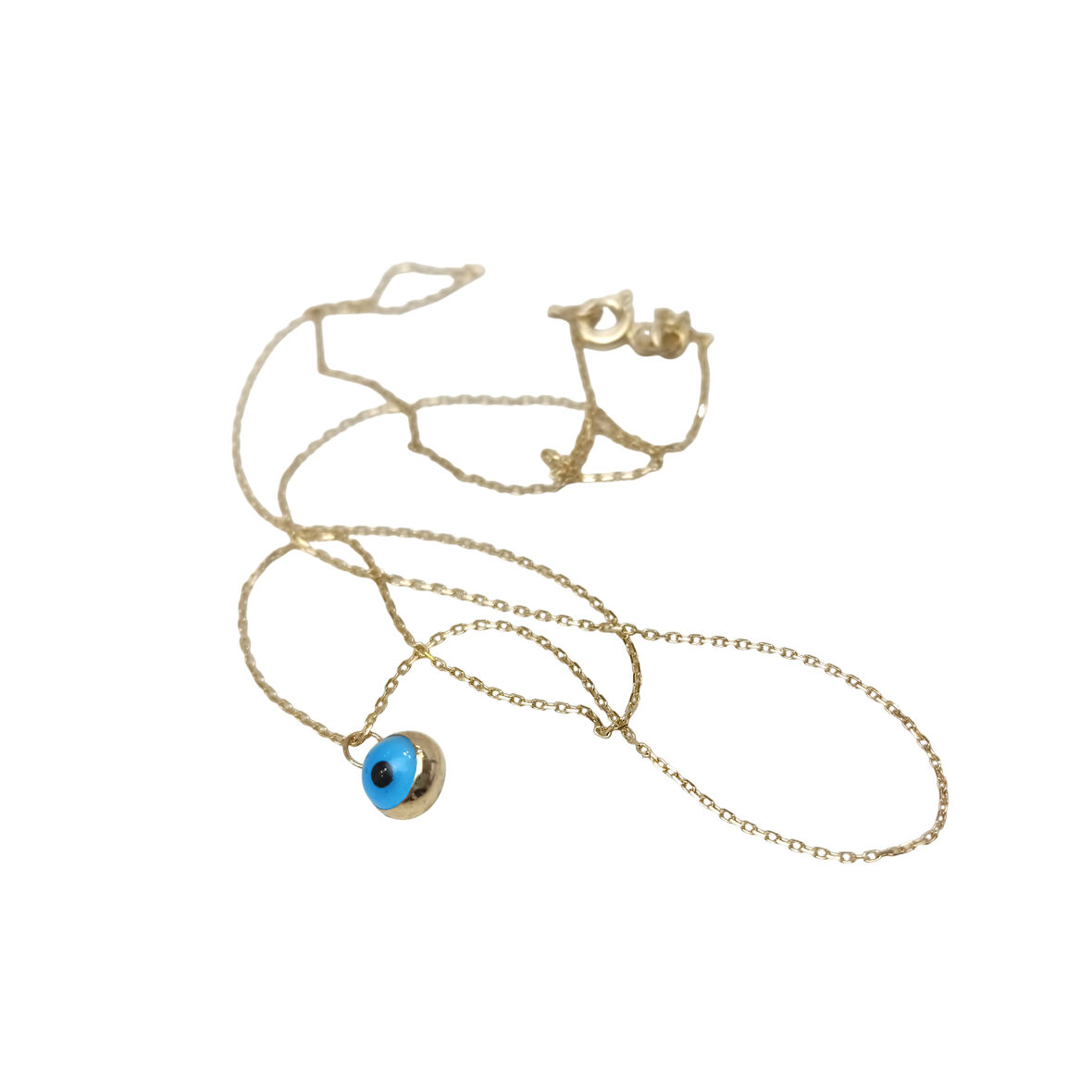 Göz Boncuklu Kolye 14 Ayar Altın HD VİDEOLU