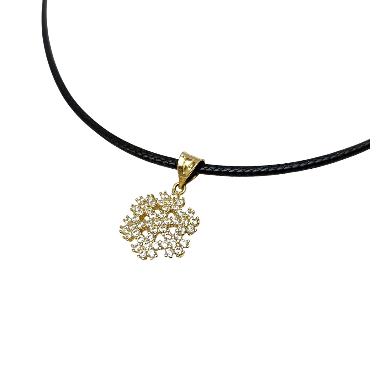 Kar Tanesi Kolye 14 Ayar Altın HD VİDEOLU