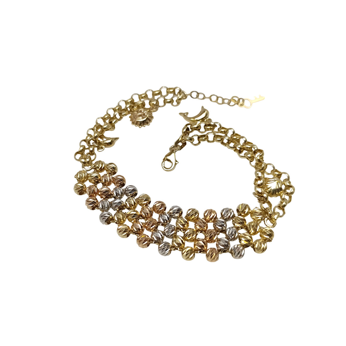 Dorika Toplu Bileklik Künye 14 Ayar Altın HD VİDEOLU