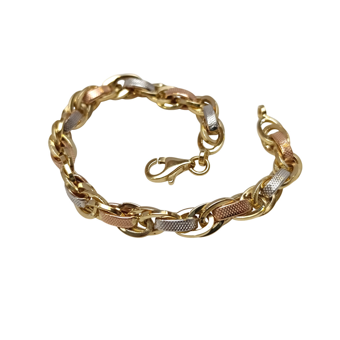 7.0mm Palamut Haloy Bileklik Künye 14 Ayar Altın HD VİDEOLU