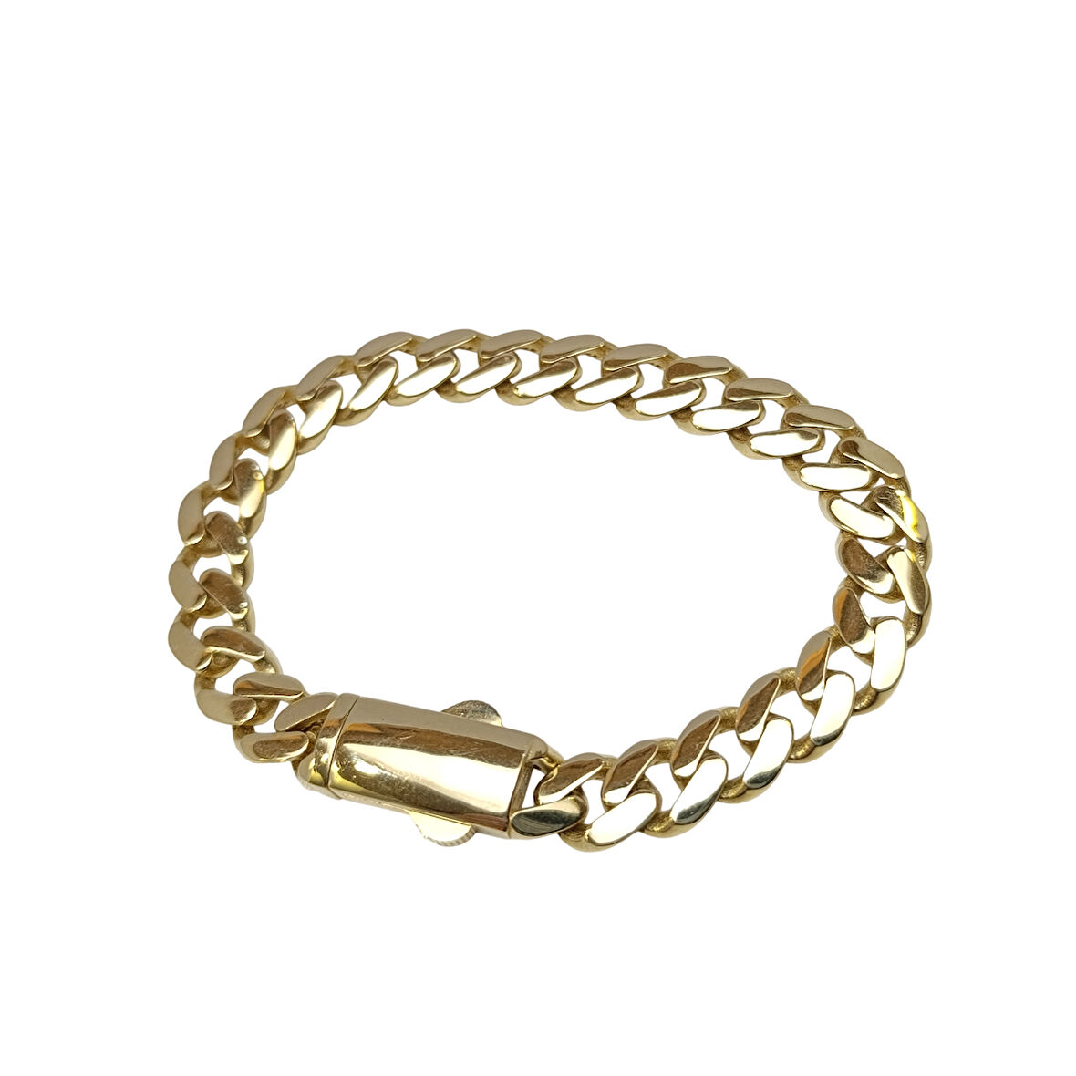 9.1mm Gurmet Bileklik Künye 14 Ayar Altın HD VİDEOLU