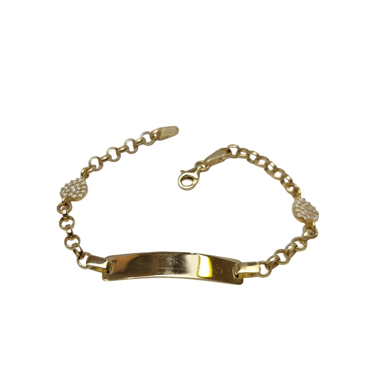 Çocuk İsim Yazılabilir Bileklik 14 Ayar Altın HD VİDEOLU