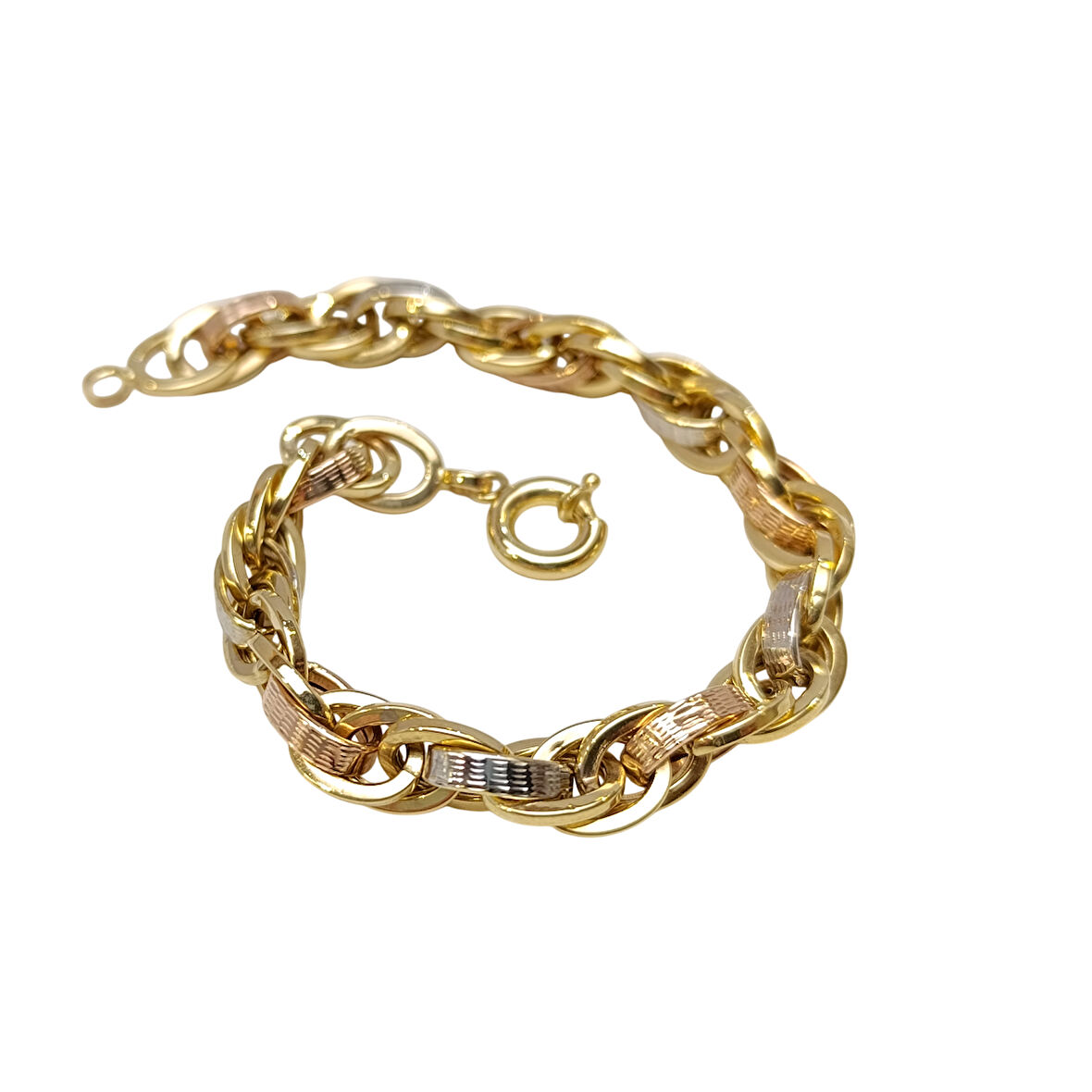 8.3mm Palamut Haloy Bileklik Künye 14 Ayar Altın HD VİDEOLU